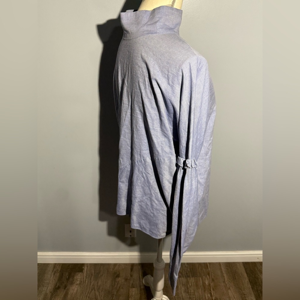 Tibi Light Blue Ruffled‎ Button Down Shirt - Picture 5 of 13